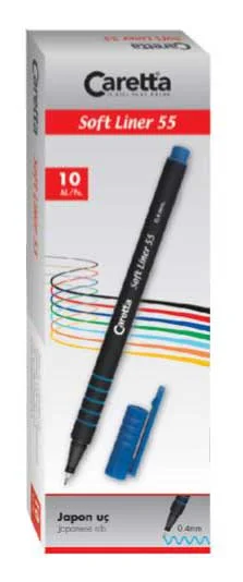 CARETTA KEÇELİ KALEM 55 SOFT LINER 10 LU AÇIK MAVİ C-55-20-T