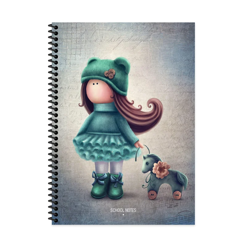 KESKİN DEFTER TİLDA A4 SPİRALLİ KARTON KAPAK 80 YP. ÇİZGİLİ 387611-99