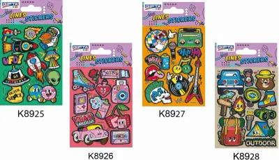 GIPTA STICKER LINES 14,3x23,5CM DECORATE HOLOGRAM ART2 4-K892600-5001