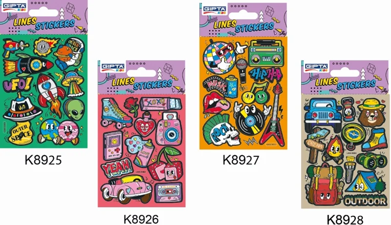 GIPTA STICKER LINES 14,3x23,5CM DECORATE HOLOGRAM ART2 4-K892600-5001