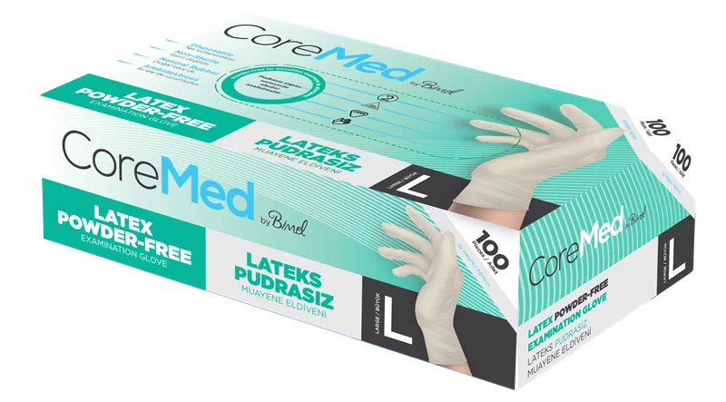 COREMED MUAYENE ELDİVENİ LATEKS PUDRASIZ TG 100 ADET (L)
