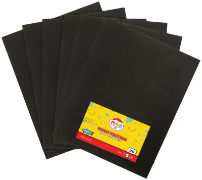 MİLEO MAKET KARTONU - 5MM - 70 X 100 - 5'Lİ- SİYAH 1741