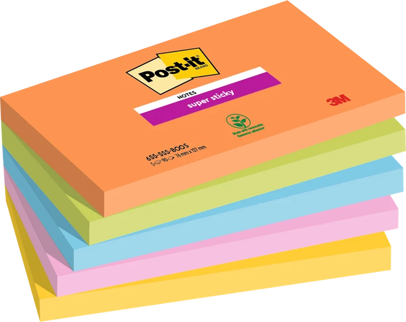 POST-IT YAPIŞKANLI NOT KAĞIDI SS BOOST 76x127 90 YP 6 LI PAKET 655-5SS 550600510900