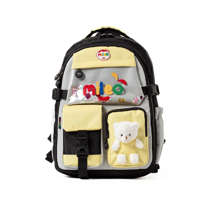 MİLEO TEDDY OKUL ÇANTASI - SİYAH 2802