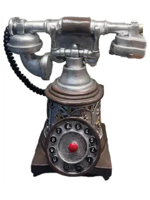 VINTAGE LABEL KUMBARA BÜYÜK BOY TELEFON ŞEKİLLİ DEKORATİF SERİ-3 7299