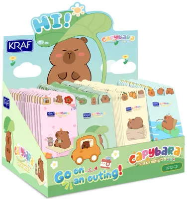 KRAF YAPIŞKANLI NOT KAĞIDI SET CAPYBARA   8 x 20 YP 2222CB