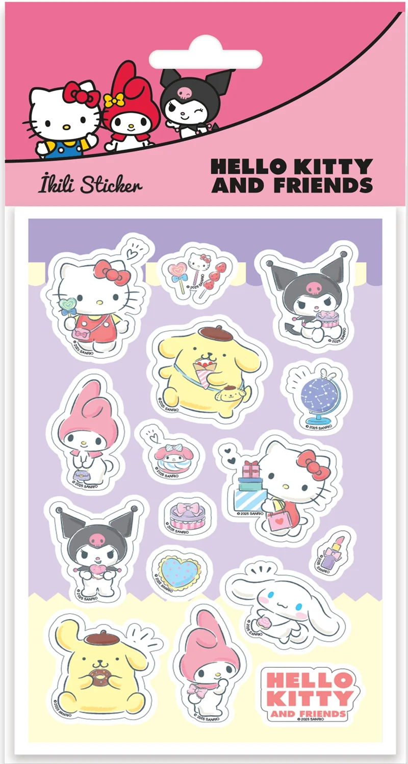 KESKİN STİCKER KUŞE 2 Lİ HELLO KITTY AND FRİENDS 221400-13