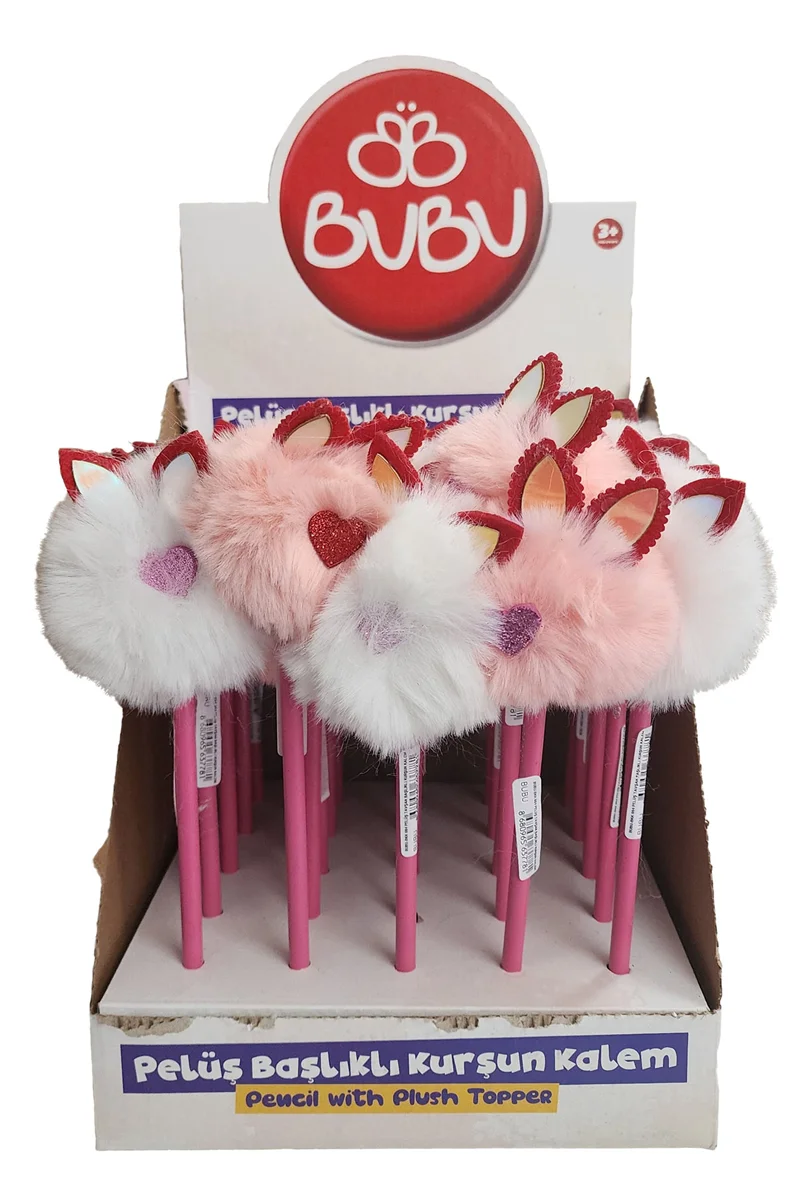 BU-BU KURŞUN KALEM PELÜŞ TAVŞAN BAŞLIKLI 25'Lİ BUBU-BKK004