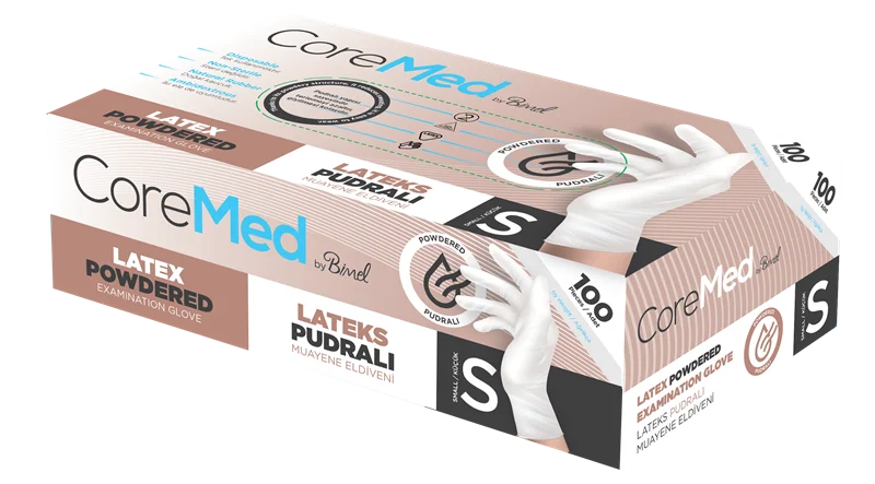 COREMED MUAYENE ELDİVENİ LATEKS PUDRALI TG 100 ADET (S)