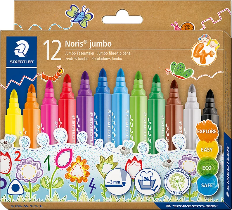 STAEDTLER KEÇELİ KALEM NORIS JUMBO ÜÇGEN 3.0 12 Lİ 328-B C12