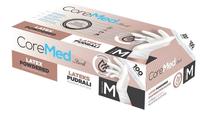 COREMED MUAYENE ELDİVENİ LATEKS PUDRALI TG 100 ADET (M)
