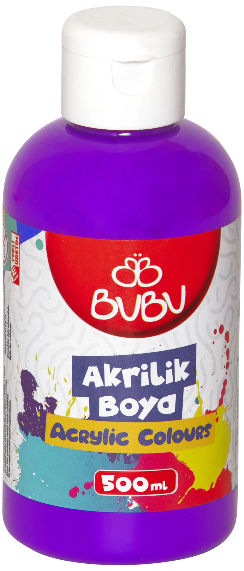 BU-BU AKRİLİK BOYA 500 ML. FOSFORLU MOR BUBU-AKR043