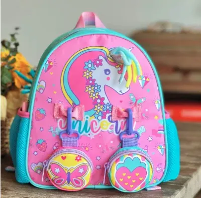 VEST SIRT ÇANTASI UNICORN PEMBE TURKUAZ MİNİ VST-CN0005
