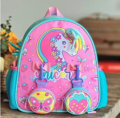 VEST SIRT ÇANTASI UNICORN PEMBE TURKUAZ MİNİ VST-CN0005