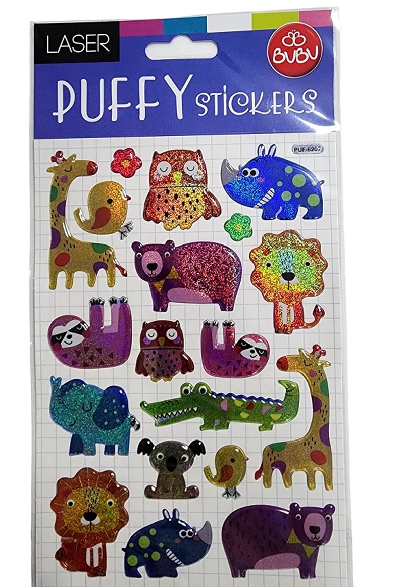 BU-BU DAMLA STICKERS KARIŞIK HAYVANLAR BUBU-PUF-6207