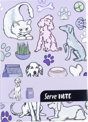 SERVE DEFTER NOT 15x21 ÇİZGİLİ DESENLİ LAVANTA SV-NT1521DLA