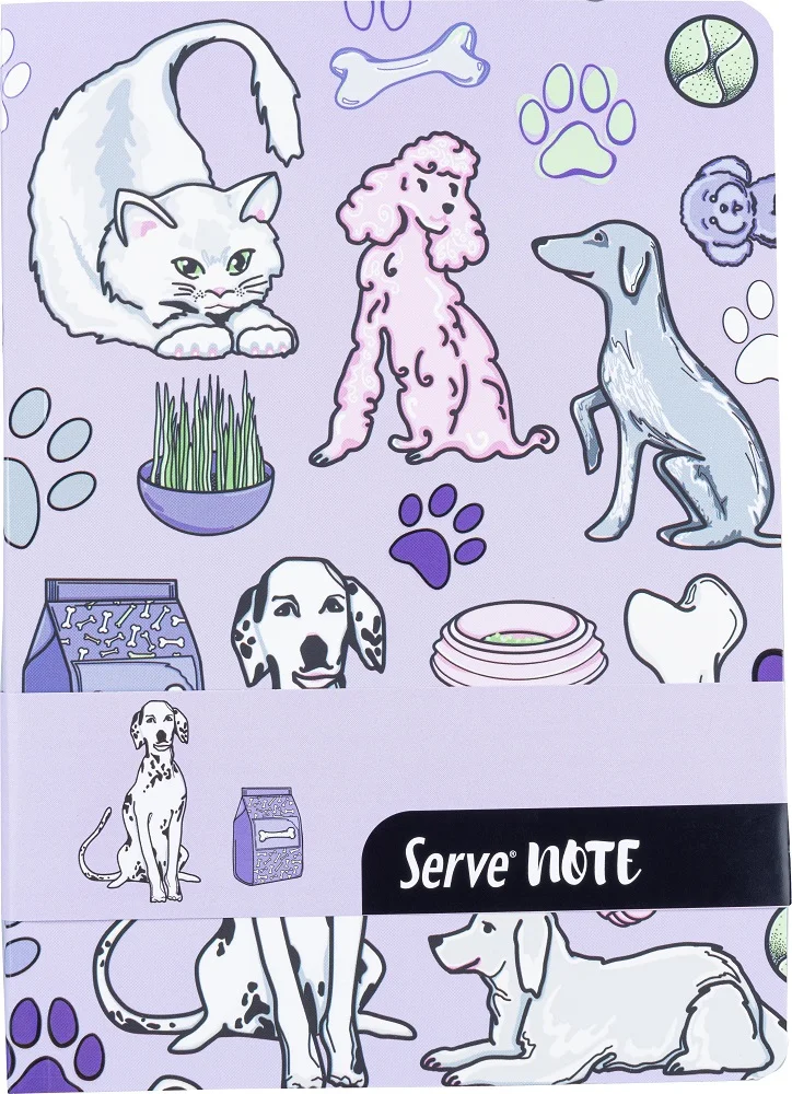 SERVE DEFTER NOT 15x21 ÇİZGİLİ DESENLİ LAVANTA SV-NT1521DLA
