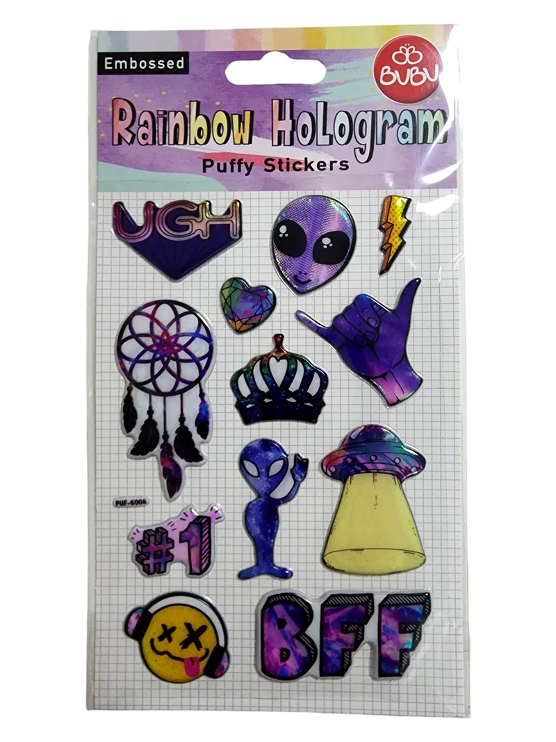 BU-BU PUFFY STICKERS UZAYLI 20,5X11 BUBU-PUF-6008