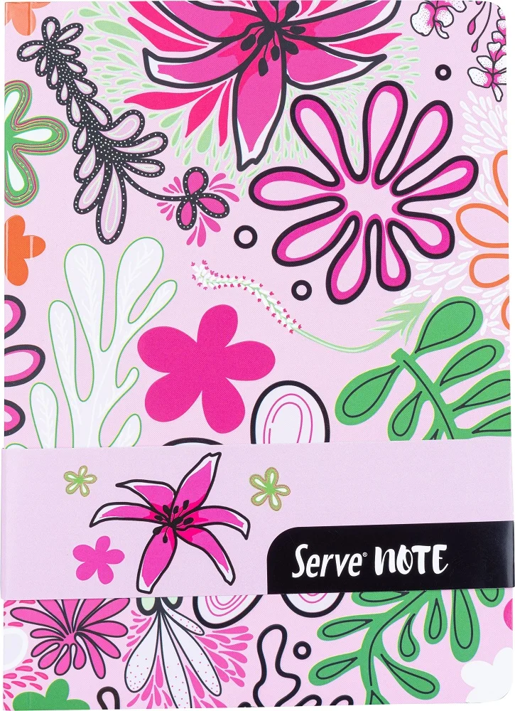 SERVE DEFTER NOT 15x21 ÇİZGİLİ DESENLİ ŞEKER PEMBE SV-NT1521DSP
