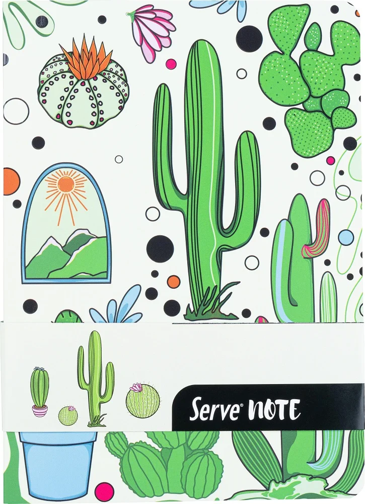 SERVE DEFTER NOT 15x21 ÇİZGİLİ DESENLİ ELMA YEŞİLİ SV-NT1521DEY