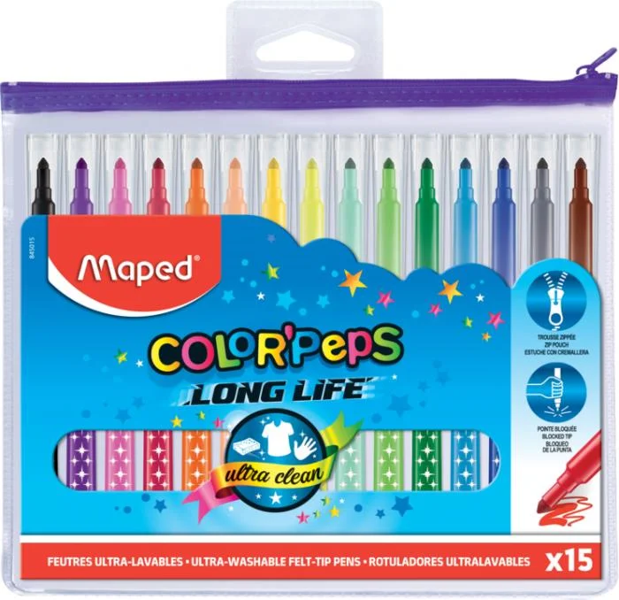 MAPED KEÇELİ KALEM COLOR'PEPS LONG LIFE 15 Lİ 845015