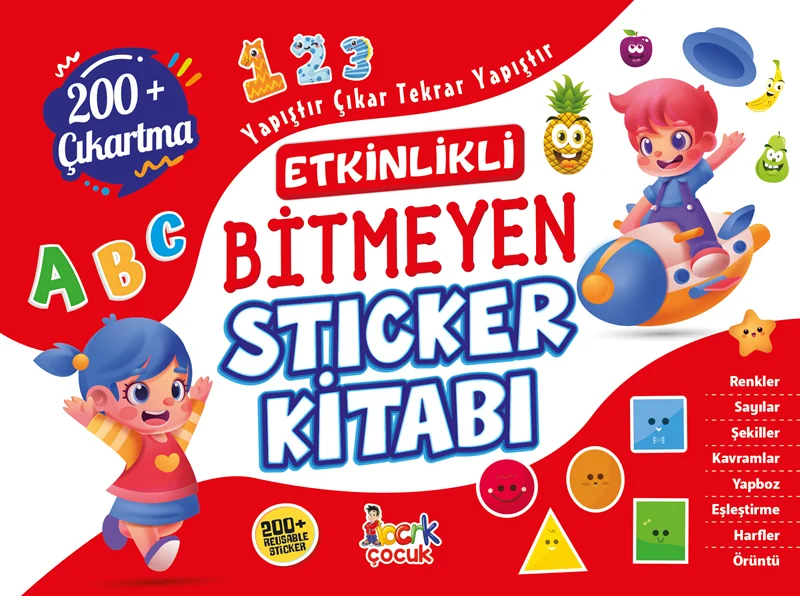BICIRIK - BİTMEYEN STICKER KİTABI (ETKİNLİKLİ 200+ ÇIKARTMA) (Best)