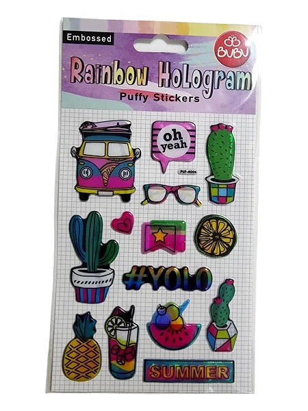 BU-BU PUFFY STICKERS SUMMER 20,5X11 BUBU-PUF-6006