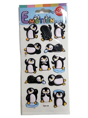 BU-BU EMOTIONS STICKERS PENGUIN 9X21 BUBU-SWP-1606