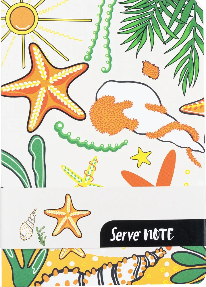 SERVE DEFTER NOT 15x21 ÇİZGİLİ DESENLİ HARDAL SARI SV-NT1521DHS