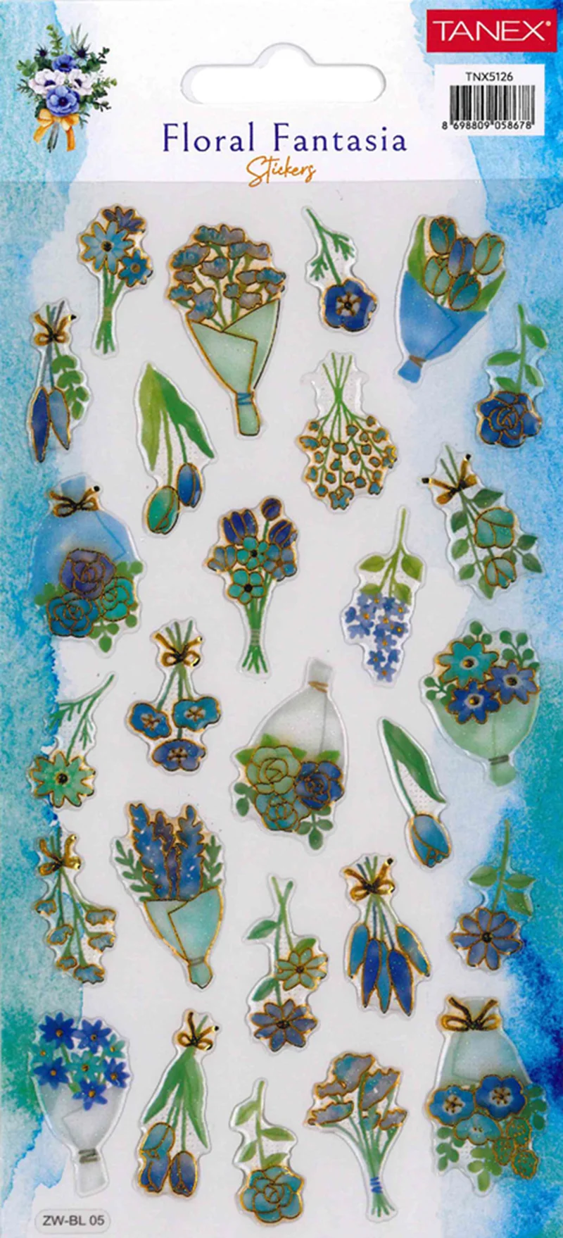 TANEX TNX-5126 FLORAL FANTASİA STICKER-7 PUFFY 5 AD 5 AD TNX512605