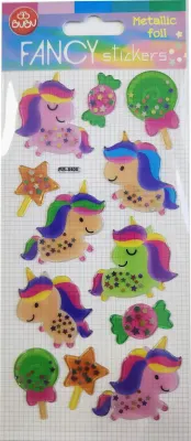 BU-BU DAMLA STICKERS UNICORN METALİK 9X20 BUBU-PUS-8408