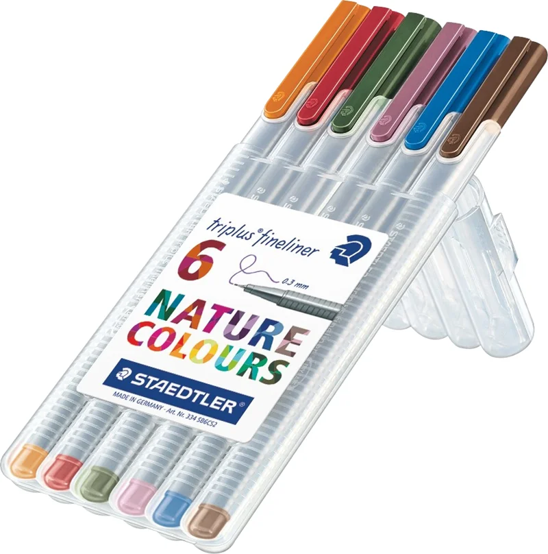STAEDTLER FINELINER TRIPLUS SET 0.3 NATUREL RENKLER 6 LI 334 SB6CS2