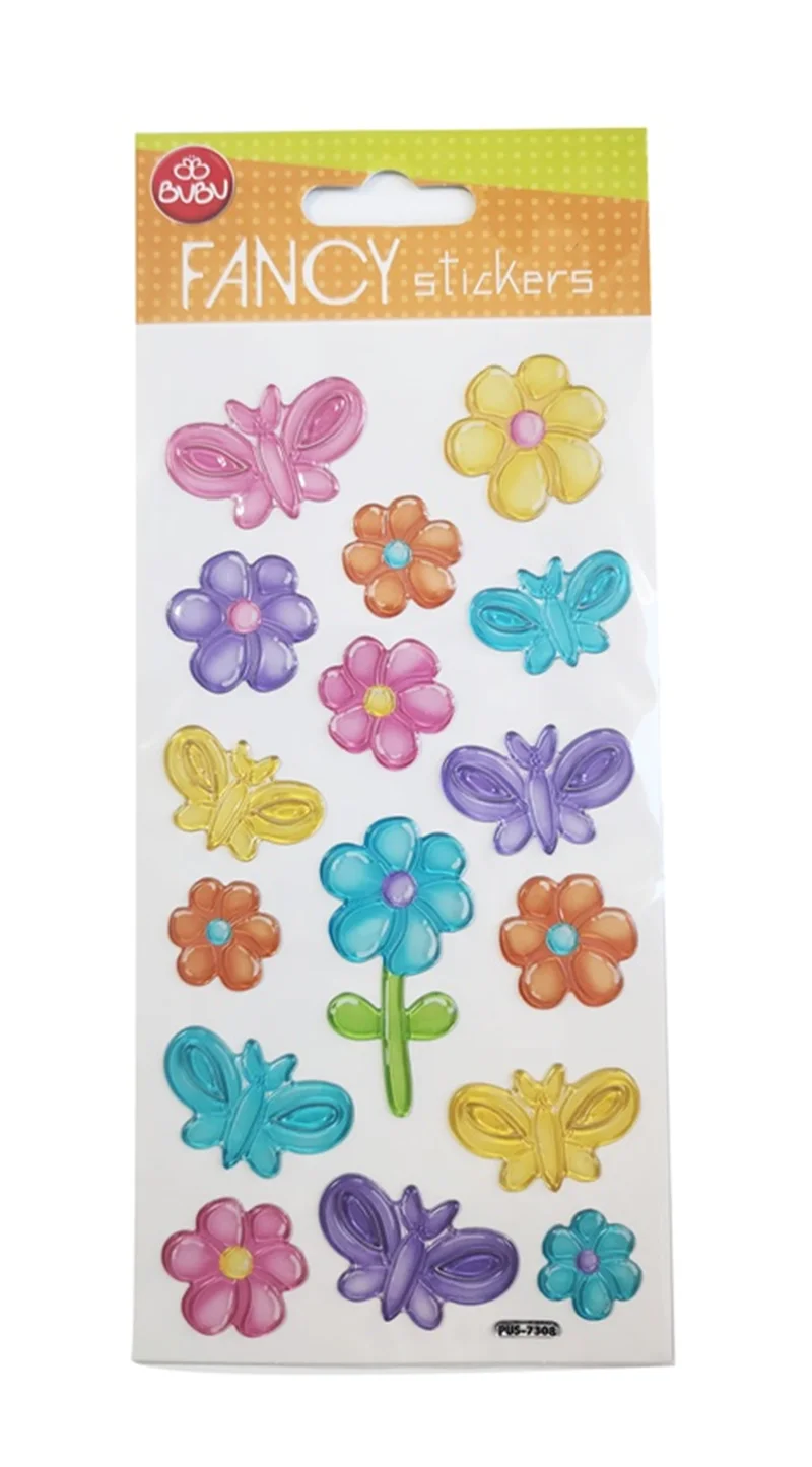 BU-BU DAMLA STICKERS FUNCY ÇİÇEK&KELEBEK 9X20 BUBU-PUS-7308