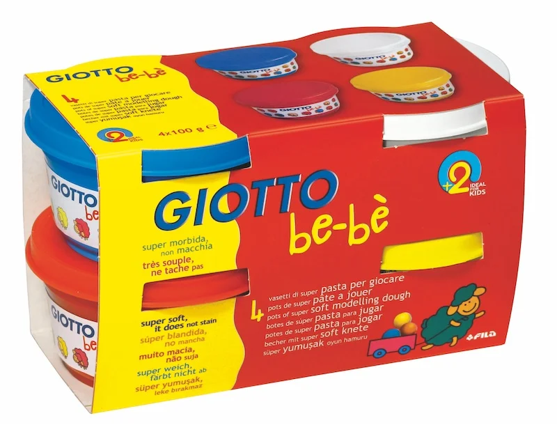 GIOTTO OYUN HAMURU BEBE 4 RENK x 100 GR (SARI-KIRMIZI-MAVİ-BEYAZ) 464901