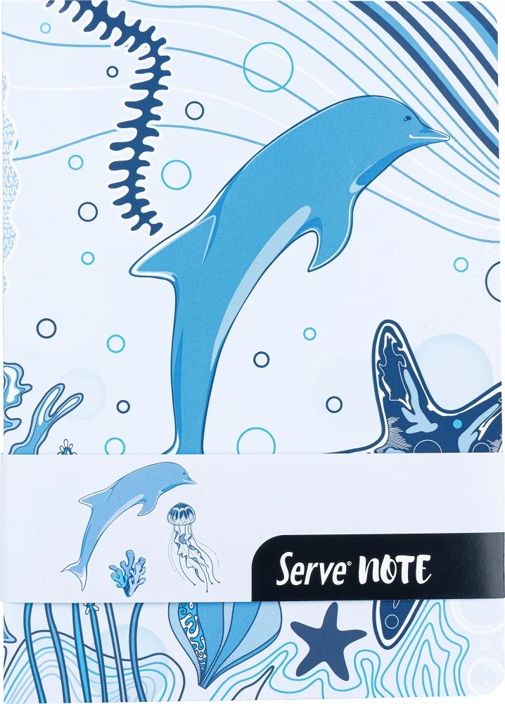 SERVE DEFTER NOT 15x21 ÇİZGİLİ DESENLİ GÖK MAVİ SV-NT1521DGM