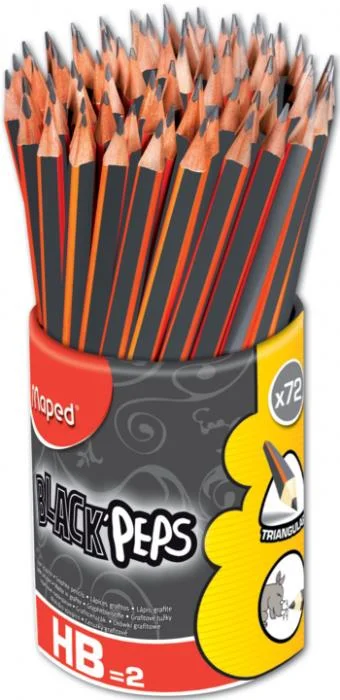 MAPED KURŞUN KALEM BLACK PEP'S SİLGİLİ HB 72 Lİ KAVANOZ 851759