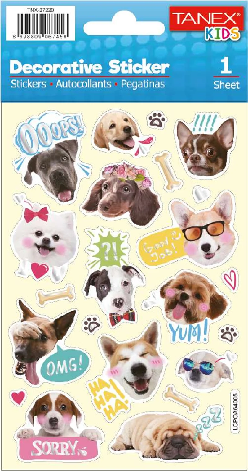 TANEX TNX-27229 PUFFY İNSTAGRAM KÖPEKLERİ SERİSİ 5 AD. TNX2722905