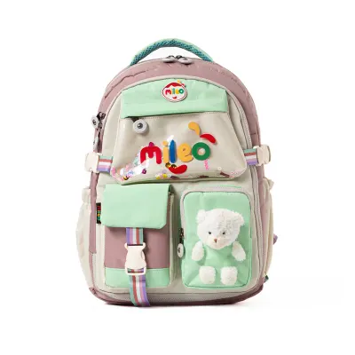 MİLEO TEDDY OKUL ÇANTASI - PUDRA 2802
