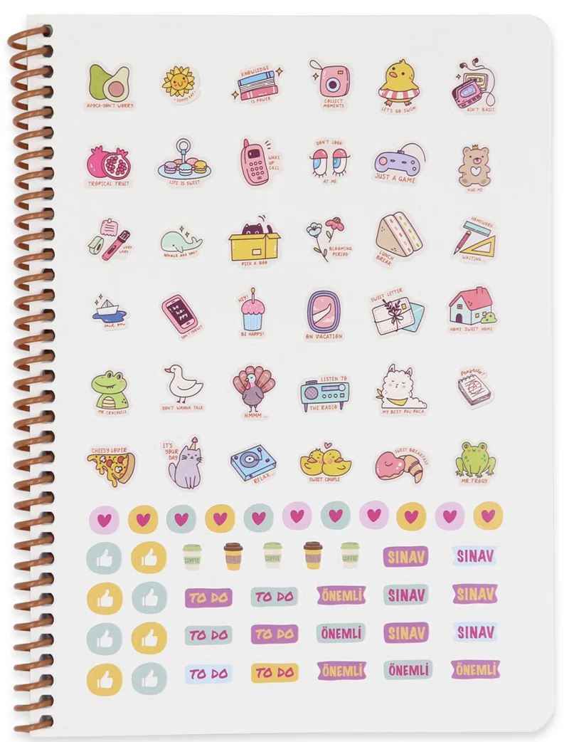 KESKİN DEFTER GLITTER 16.5X22.5 PP KAPAK SPİRALLİ 80 YP. ÇİZGİLİ 322441-99
