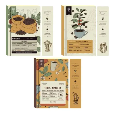 LİLAMOR KAHVE KOKULU AYRAÇLI DEFTER 12,5X19,5 220 SYF.18'Lİ (6 ASS.) LLM-DF1219-KK04