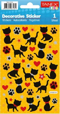 TANEX TNX-27212 PUFFY KARA KEDİCİKLER SERİSİ 5 AD. TNX2721205