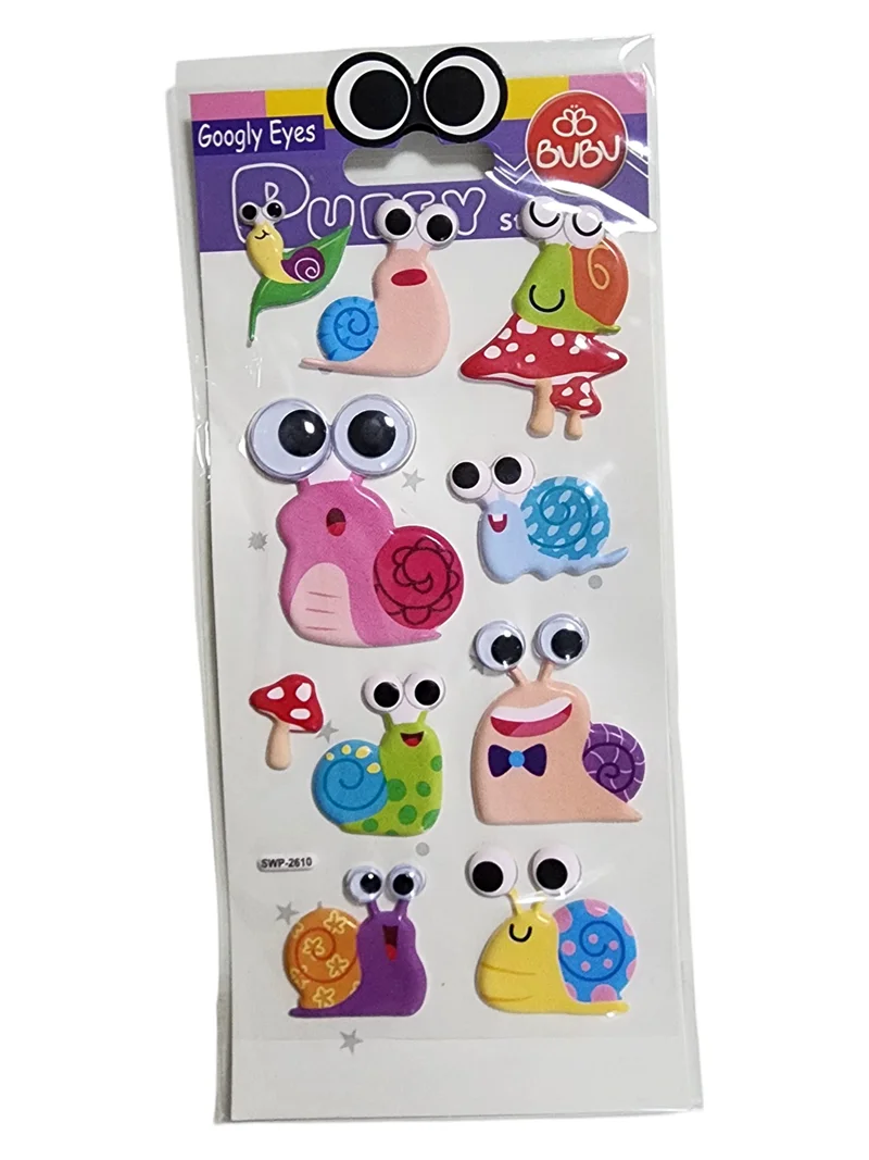 BU-BU GOOGLY EYES PUFFY STICKER SALYANGOZLAR 9X21 BUBU-SWP-2610