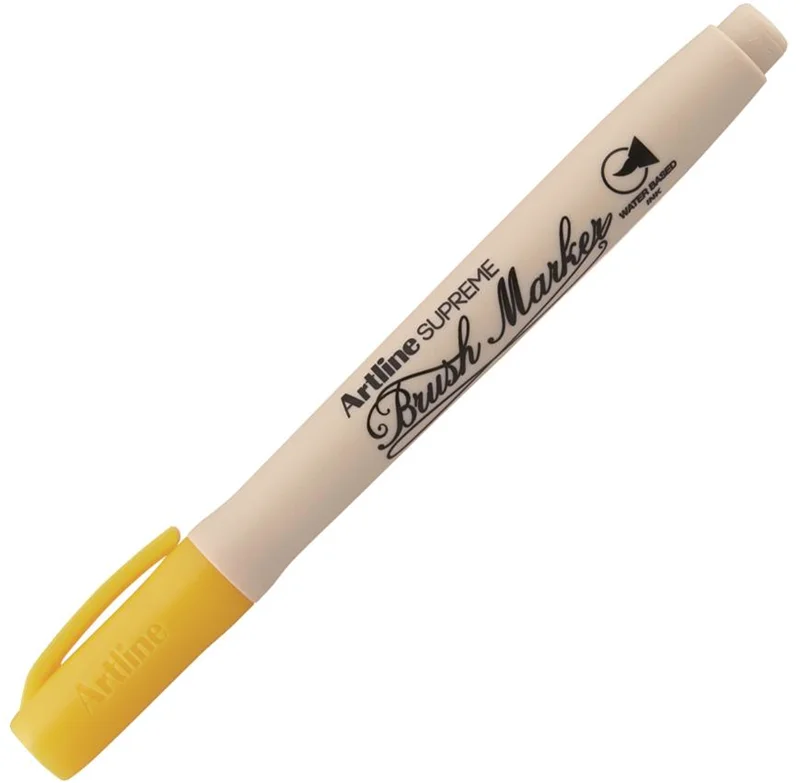 ARTLINE KEÇELİ KALEM SUPREME BRUSH MARKER FIRÇA UÇLU SARI A-EPF-F YELLOW