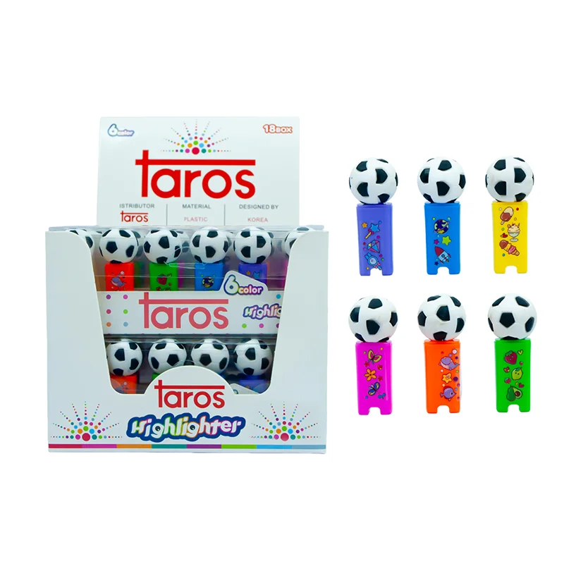 UNICK COLOR FOSFORLU KALEM FOOTBOL 6 LI 8044