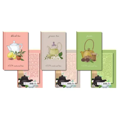 LİLAMOR ÇAY KOKULU AYRAÇLI DEFTER 12,5X19,5 220 SYF.18'Lİ (6 ASS.) LLM-DF1219-ÇK04