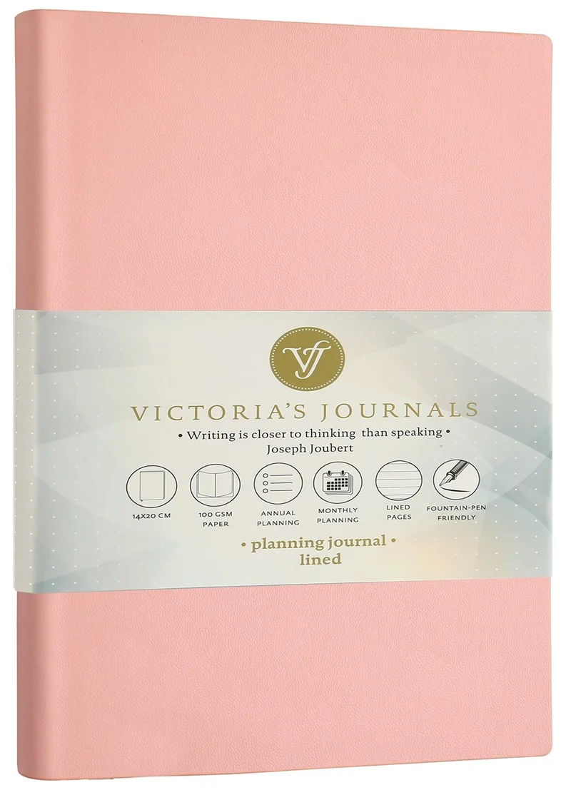 VJ DEFTER SMYTH PLANLAYICI ESNEK KAPAK 14x20 Cm. 100 Gr. 96 YP. ÇİZGİLİ PEMBE 1041
