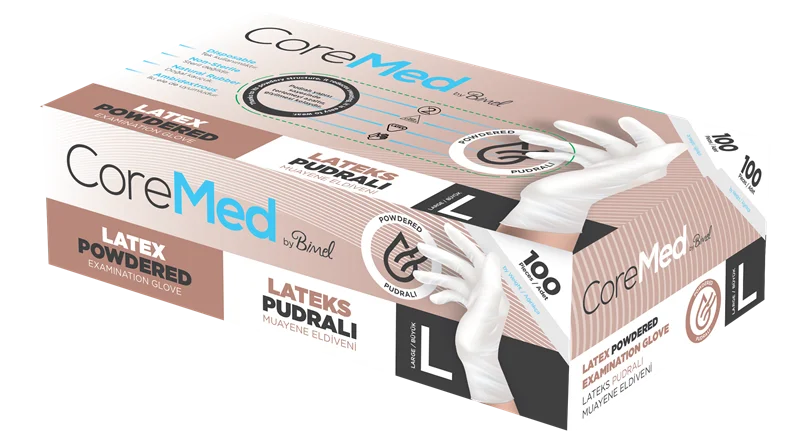 COREMED MUAYENE ELDİVENİ LATEKS PUDRALI TG 100 ADET (L)