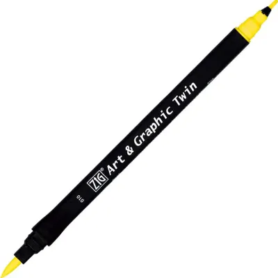 ZIG ART&amp;GRAPHIC TWIN TUT-80 010 LEMON YELLOW
