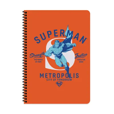 KESKİN DEFTER SUPERMAN A4 SPİRALLİ KARTON KAPAK 80 YP. ÇİZGİLİ 380621-16