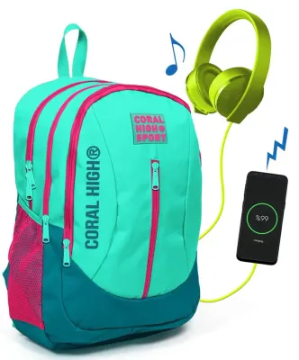 YAYGAN ÇANTA SIRT CORAL HIGH SPORT USB+AUX SOKETLİ 23229